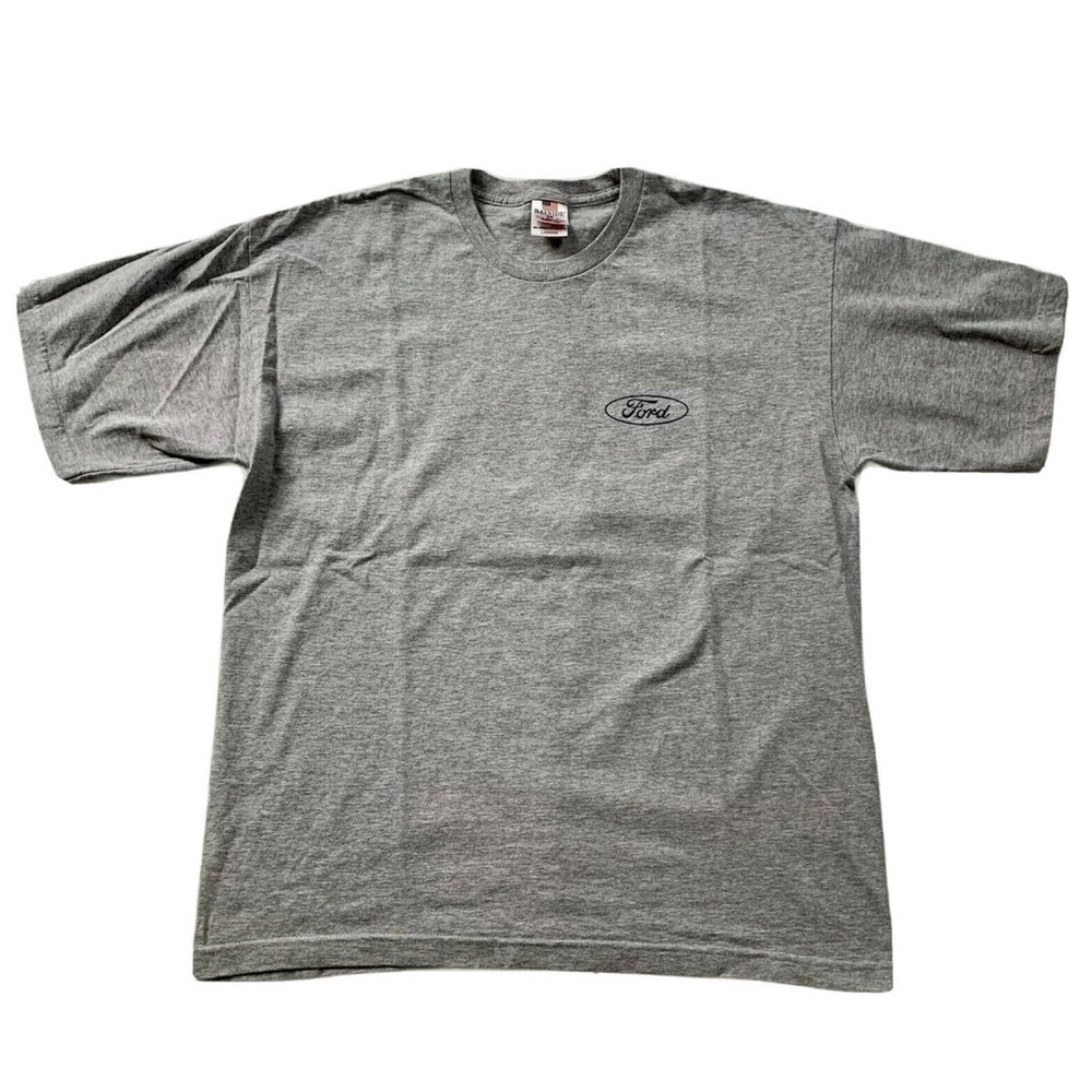 Bayside Size L Ford Short Sleeve Shirt Made In USA